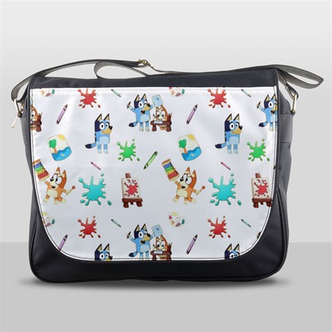 Bluey, Bluey merch, Bluey pattern, Bluey Bluey, bingo, Bluey design, bluey dog Messenger Bag from ArtsNow.com Front