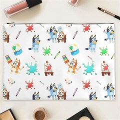 Bluey, Bluey merch, Bluey pattern, Bluey Bluey, bingo, Bluey design, bluey dog Cosmetic Bag (XXL) from ArtsNow.com Front