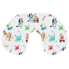 Bluey, Bluey merch, Bluey pattern, Bluey Bluey, bingo, Bluey design, bluey dog Travel Neck Pillow from ArtsNow.com Front