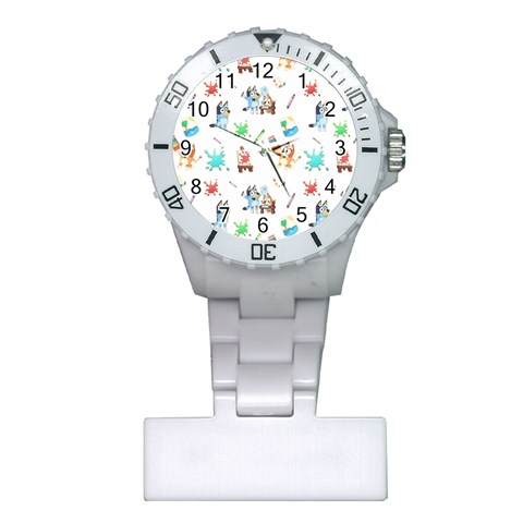Bluey, Bluey merch, Bluey pattern, Bluey Bluey, bingo, Bluey design, bluey dog Plastic Nurses Watch from ArtsNow.com Front