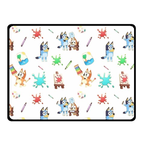 Bluey, Bluey merch, Bluey pattern, Bluey Bluey, bingo, Bluey design, bluey dog 50  x 40  Two Sides Fleece Blanket (Small) from ArtsNow.com 45 x34  Blanket Front