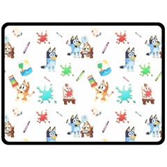 Bluey, Bluey merch, Bluey pattern, Bluey Bluey, bingo, Bluey design, bluey dog 80  x 56  Two Sides Fleece Blanket (Large) from ArtsNow.com 80 x60  Blanket Front