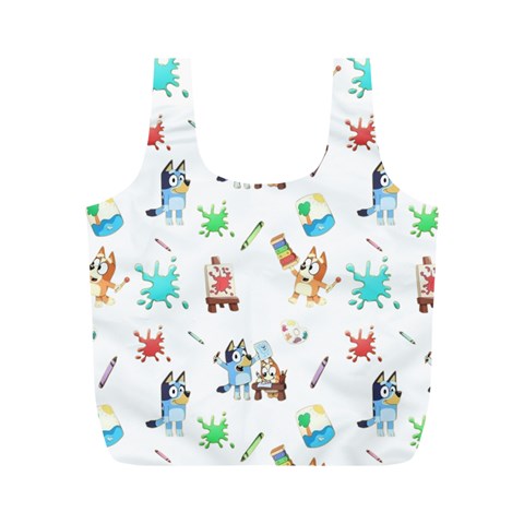 Bluey, Bluey merch, Bluey pattern, Bluey Bluey, bingo, Bluey design, bluey dog Full Print Recycle Bag (M) from ArtsNow.com Front