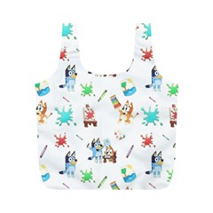 Bluey, Bluey merch, Bluey pattern, Bluey Bluey, bingo, Bluey design, bluey dog Full Print Recycle Bag (M) from ArtsNow.com Back