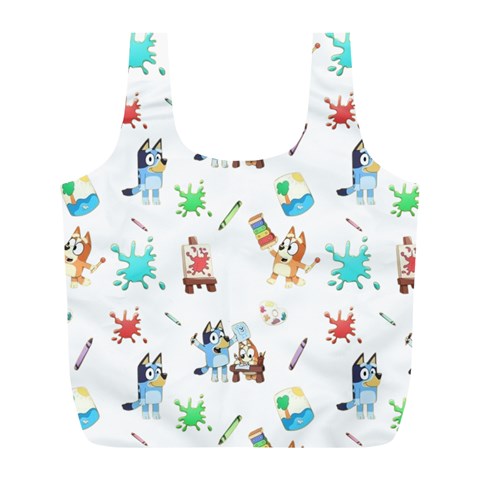 Bluey, Bluey merch, Bluey pattern, Bluey Bluey, bingo, Bluey design, bluey dog Full Print Recycle Bag (L) from ArtsNow.com Front