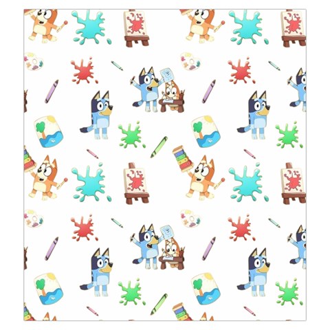 Bluey, Bluey merch, Bluey pattern, Bluey Bluey, bingo, Bluey design, bluey dog Drawstring Pouch (Large) from ArtsNow.com Front