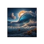 Ocean Sea Waves 22  x 22  Satin Bandana Scarf