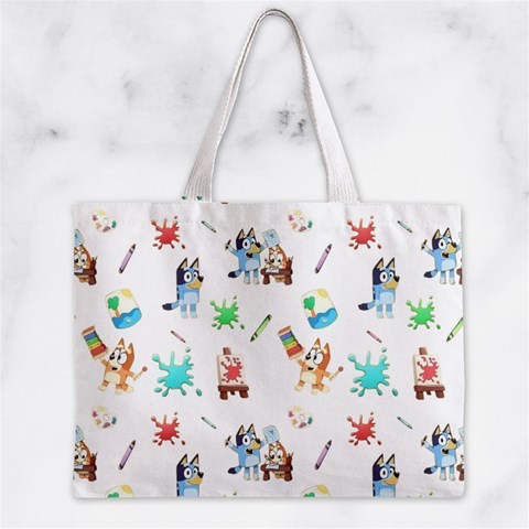 Bluey, Bluey merch, Bluey pattern, Bluey Bluey, bingo, Bluey design, bluey dog Zipper Mini Tote Bag from ArtsNow.com Front