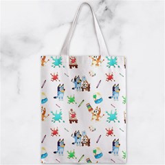 Bluey, Bluey merch, Bluey pattern, Bluey Bluey, bingo, Bluey design, bluey dog Zipper Classic Tote Bag from ArtsNow.com Back