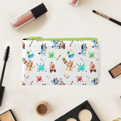 Bluey, Bluey merch, Bluey pattern, Bluey Bluey, bingo, Bluey design, bluey dog Cosmetic Bag (XS) from ArtsNow.com Front