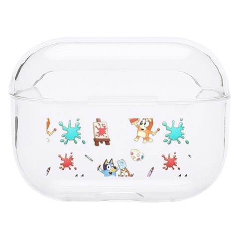 Bluey, Bluey merch, Bluey pattern, Bluey Bluey, bingo, Bluey design, bluey dog Hard PC AirPods Pro Case from ArtsNow.com Front
