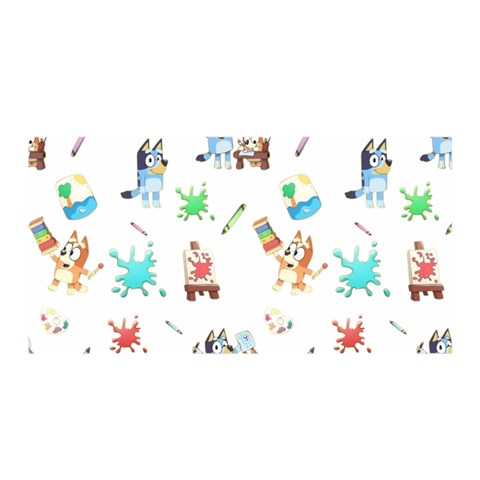 Bluey, Bluey merch, Bluey pattern, Bluey Bluey, bingo, Bluey design, bluey dog Satin Wrap 35  x 70  from ArtsNow.com Front