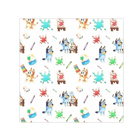 Bluey, Bluey merch, Bluey pattern, Bluey Bluey, bingo, Bluey design, bluey dog 30  x 30  Large Square Satin Scarf from ArtsNow.com Front