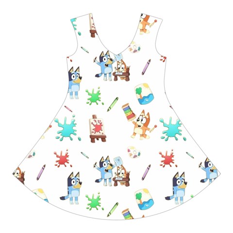 Bluey, Bluey merch, Bluey pattern, Bluey Bluey, bingo, Bluey design, bluey dog Short Sleeve V Front
