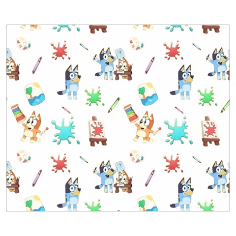Bluey, Bluey merch, Bluey pattern, Bluey Bluey, bingo, Bluey design, bluey dog Zipper Medium Tote Bag from ArtsNow.com Front