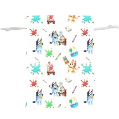 Bluey, Bluey merch, Bluey pattern, Bluey Bluey, bingo, Bluey design, bluey dog Lightweight Drawstring Pouch (XL) from ArtsNow.com Back