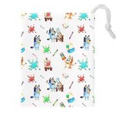 Bluey, Bluey merch, Bluey pattern, Bluey Bluey, bingo, Bluey design, bluey dog Drawstring Pouch (4XL) from ArtsNow.com Front