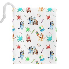 Bluey, Bluey merch, Bluey pattern, Bluey Bluey, bingo, Bluey design, bluey dog Drawstring Pouch (4XL) from ArtsNow.com Back