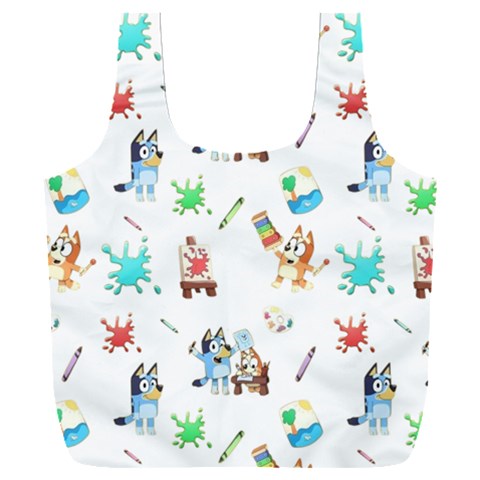 Bluey, Bluey merch, Bluey pattern, Bluey Bluey, bingo, Bluey design, bluey dog Full Print Recycle Bag (XXL) from ArtsNow.com Front