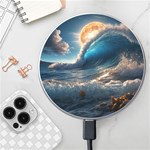 Ocean Sea Waves Wireless Fast Charger(White)
