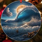 Ocean Sea Waves UV Print Acrylic Ornament Round