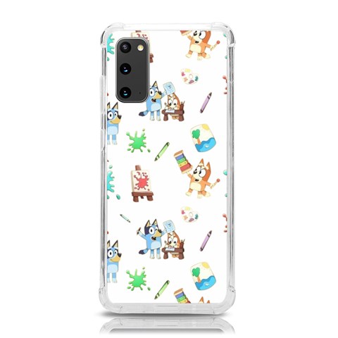 Bluey, Bluey merch, Bluey pattern, Bluey Bluey, bingo, Bluey design, bluey dog Samsung Galaxy S20 6.2 Inch TPU UV Case from ArtsNow.com Front
