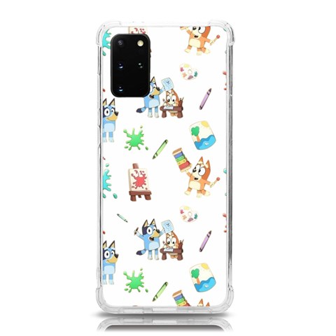 Bluey, Bluey merch, Bluey pattern, Bluey Bluey, bingo, Bluey design, bluey dog Samsung Galaxy S20 Plus 6.7 Inch TPU UV Case from ArtsNow.com Front