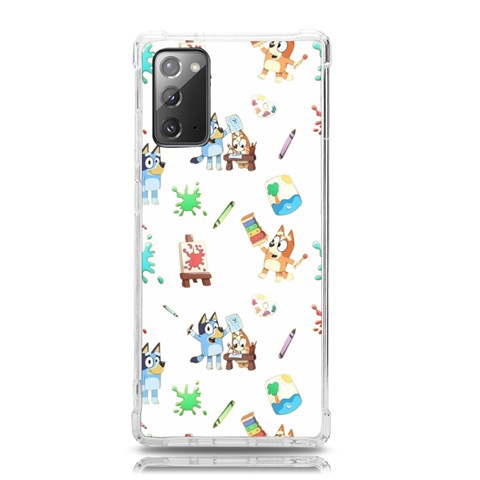Bluey, Bluey merch, Bluey pattern, Bluey Bluey, bingo, Bluey design, bluey dog Samsung Galaxy Note 20 TPU UV Case from ArtsNow.com Front