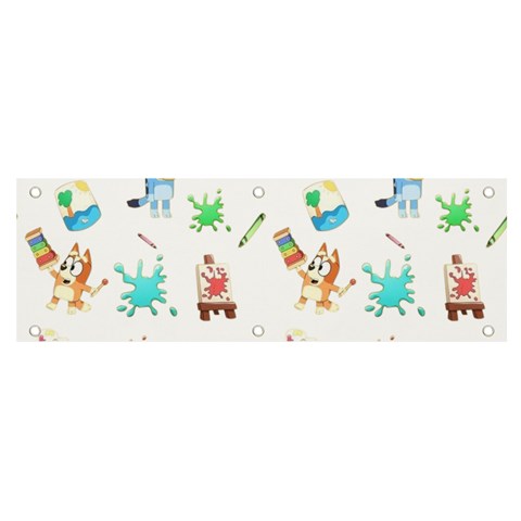 Bluey, Bluey merch, Bluey pattern, Bluey Bluey, bingo, Bluey design, bluey dog Banner and Sign 6  x 2  from ArtsNow.com Front