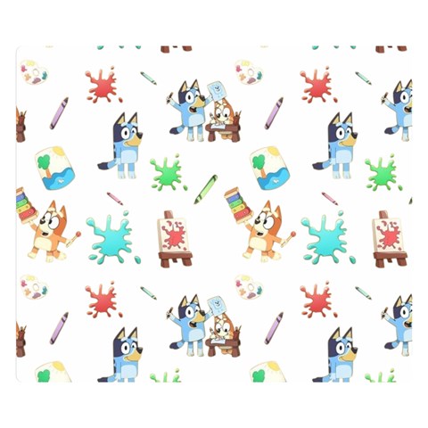 Bluey, Bluey merch, Bluey pattern, Bluey Bluey, bingo, Bluey design, bluey dog 50  x 40  Premium Plush Fleece Blanket (Small) from ArtsNow.com 50 x40  Blanket Front