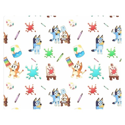 Bluey, Bluey merch, Bluey pattern, Bluey Bluey, bingo, Bluey design, bluey dog 60  x 50  Premium Plush Fleece Blanket (Medium) from ArtsNow.com 60 x50  Blanket Front