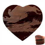 Ocean Sea Waves Heart Wood Jewelry Box
