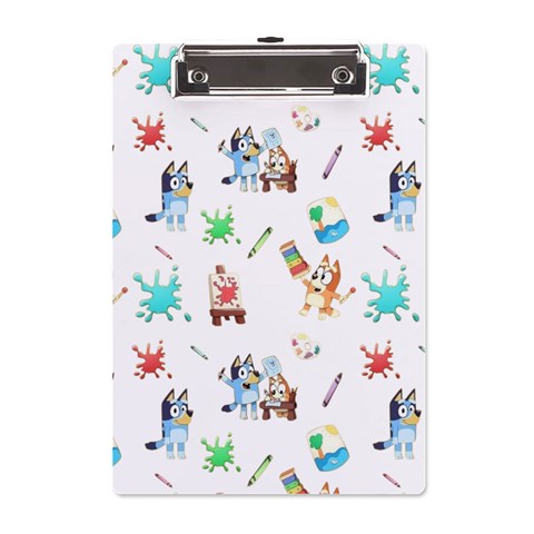 Bluey, Bluey merch, Bluey pattern, Bluey Bluey, bingo, Bluey design, bluey dog A5 Acrylic Clipboard from ArtsNow.com Front