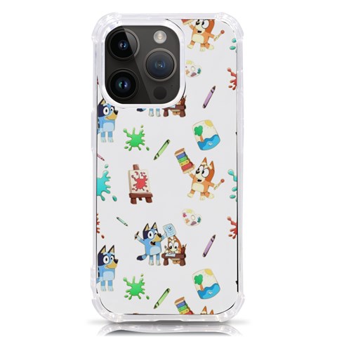 Bluey, Bluey merch, Bluey pattern, Bluey Bluey, bingo, Bluey design, bluey dog iPhone 14 Pro TPU UV Print Case from ArtsNow.com Front