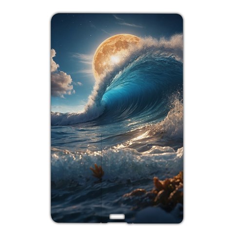 Ocean Sea Waves Name Card Style USB Flash Drive from ArtsNow.com Front