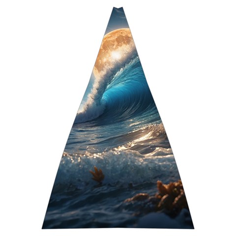 Ocean Sea Waves Automatic Folding Umbrella with Case (Large) from ArtsNow.com 13.71 x19.92  Umbrella - 8