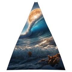 Ocean Sea Waves Automatic Folding Umbrella with Case (Medium) from ArtsNow.com 17.22 x19.95  Umbrella - 2