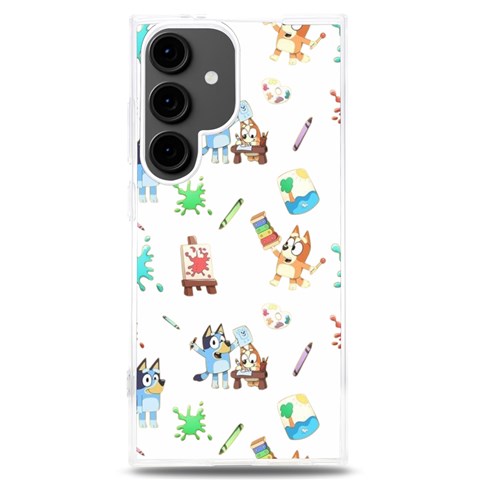 Bluey, Bluey merch, Bluey pattern, Bluey Bluey, bingo, Bluey design, bluey dog Samsung Galaxy S24 Plus 6.7 Inch TPU UV Case from ArtsNow.com Front
