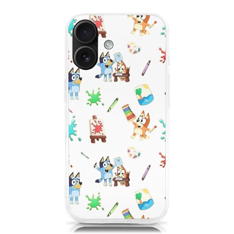 Bluey, Bluey merch, Bluey pattern, Bluey Bluey, bingo, Bluey design, bluey dog iPhone 16 TPU UV Print Case from ArtsNow.com Front