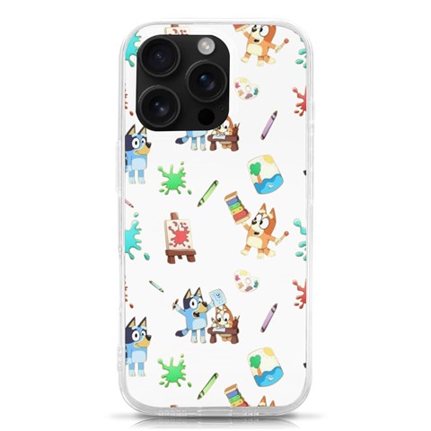 Bluey, Bluey merch, Bluey pattern, Bluey Bluey, bingo, Bluey design, bluey dog iPhone 16 Pro TPU UV Print Case from ArtsNow.com Front