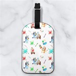 Bluey, Bluey merch, Bluey pattern, Bluey Bluey, bingo, Bluey design, bluey dog Nappa Leather Luggage Tag Rectangle Bluey, Bluey merch, Bluey pattern, Bluey Bluey, bingo, Bluey design, bluey dog Nappa Leather Luggage Tag Rectangle