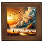 Nature Storm Painting Framed Tile