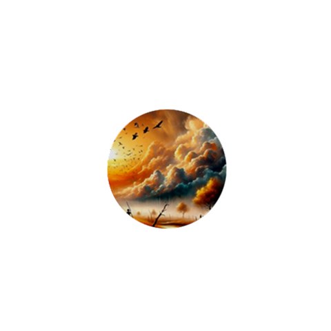 Nature Storm Painting 1  Mini Buttons from ArtsNow.com Front