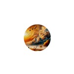 Nature Storm Painting 1  Mini Buttons