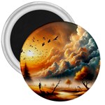 Nature Storm Painting 3  Magnets