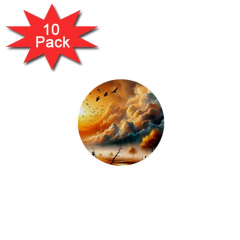 Nature Storm Painting 1  Mini Buttons (10 pack)  from ArtsNow.com Front