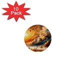 Nature Storm Painting 1  Mini Buttons (10 pack) 