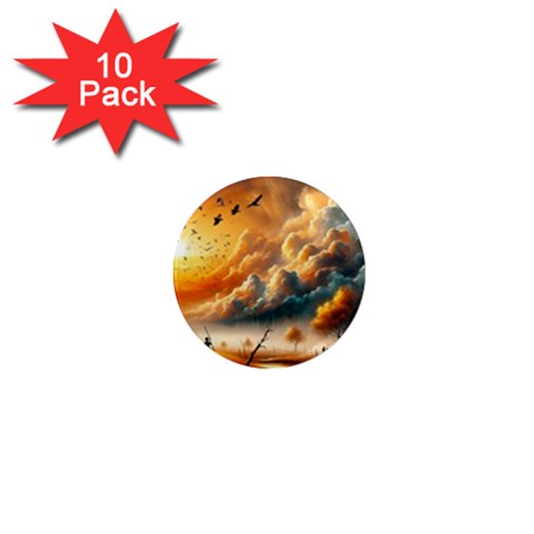 Nature Storm Painting 1  Mini Magnet (10 pack)  from ArtsNow.com Front