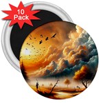 Nature Storm Painting 3  Magnets (10 pack) 
