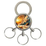 Nature Storm Painting 3-Ring Key Chain